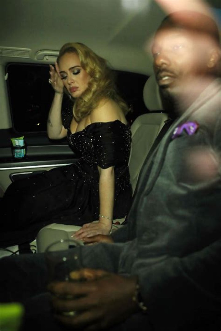 Adele Glows In Low Cut Dress As She Leaves London Palladium With BF Rich Paul After 1st Performance In 4 Years