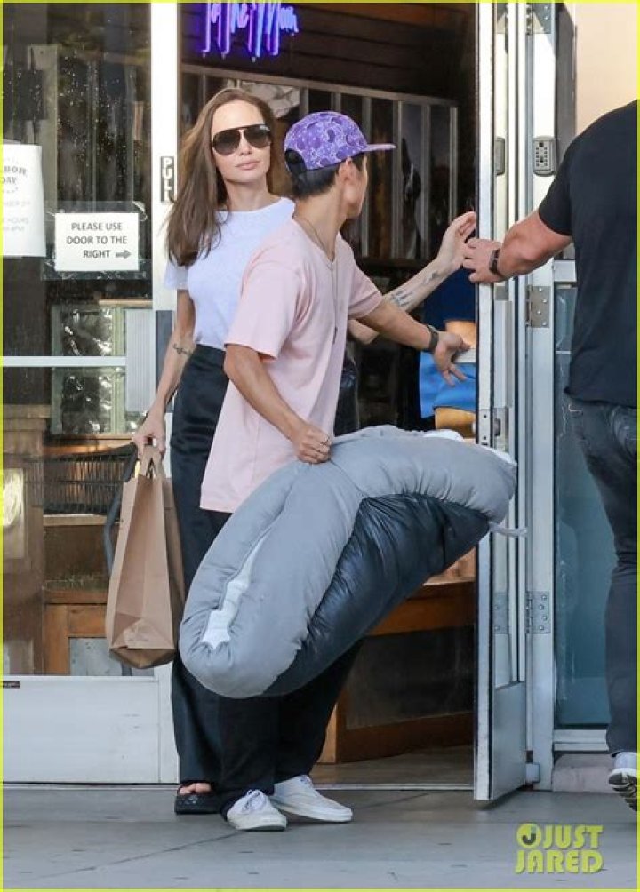 Angelina Jolie Goes Shopping With Son Pax, 18, For Pet Supplies: Photos