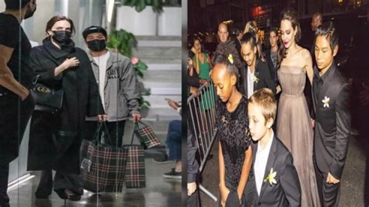 Angelina Jolie Rocks Edgy Black Boots While Shopping With Kids Zahara & Maddox – Photos
