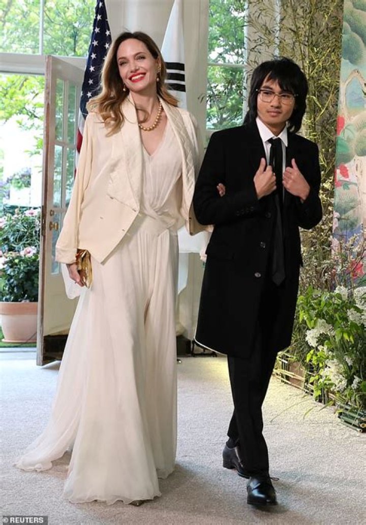 Angelina Jolie & Son Maddox, 21, Leave Washington D.C. After White House Visit: Photos