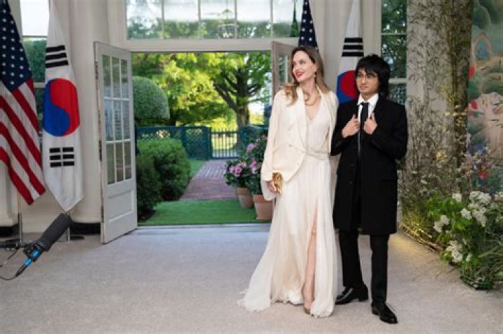 Angelina Jolie & Son Maddox Attend White House Dinner For South Korea – Hollywood Life