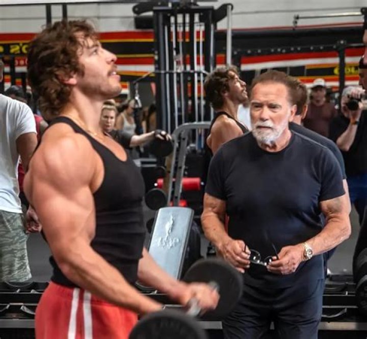 Arnold Schwarzenegger’s Son Joseph Baena, 25, Looks Exactly Like Dad As He Goes Shirtless At The Gym: Photos