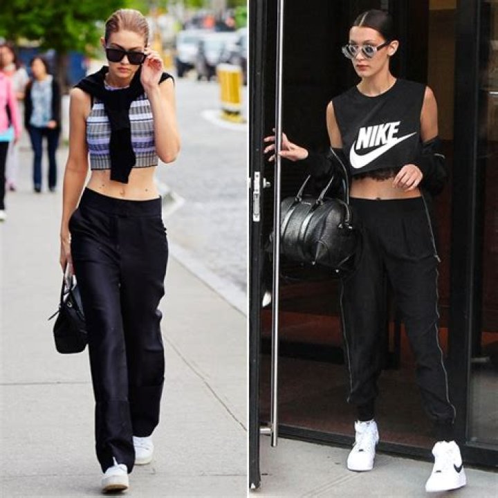 Bella & Gigi Hadid In Crop Tops Showing Off Their Abs — Pics