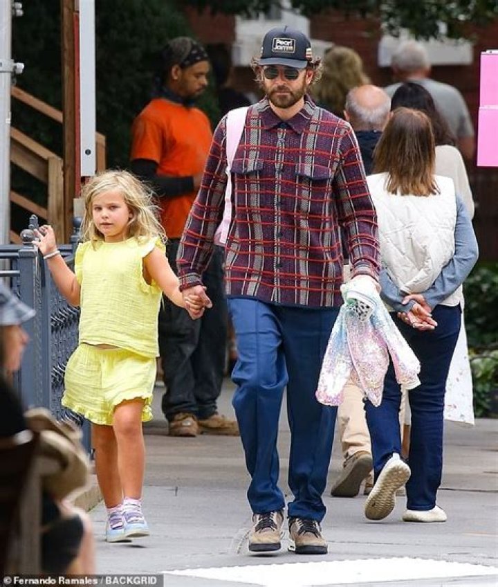Bradley Cooper Holds Hands With Daughter Lea, 4, As She Sports Tulle Skirt Over Jeans
