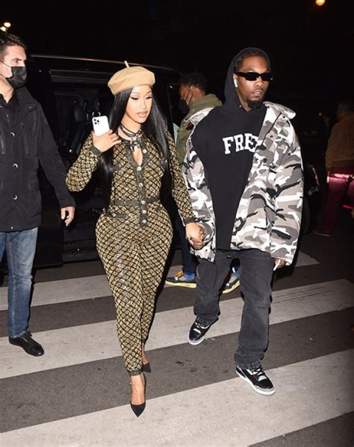 Cardi B Sizzles In Gold Sequin Catsuit & Denies She Got A Tummy Tuck After Giving Birth To Son