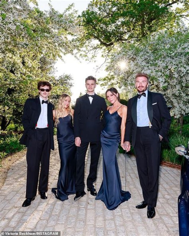David Beckham Poses With His 3 Look-Alike Sons In Tuxes At Brooklyn’s Wedding: Photo