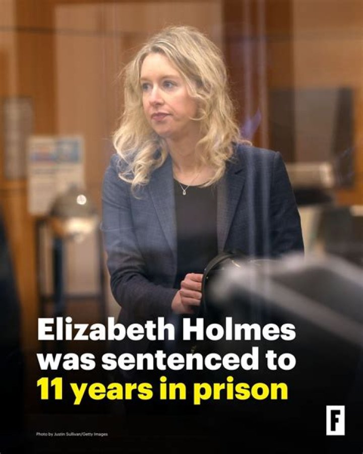 Elizabeth Holmes Sentenced To 11 Years & 3 Months In Prison On Fraud Charges