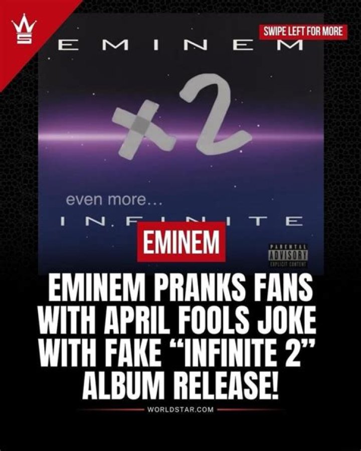 Eminem Pranks Fans With April Fool’s Album Announcement: ‘Even More Infinite’