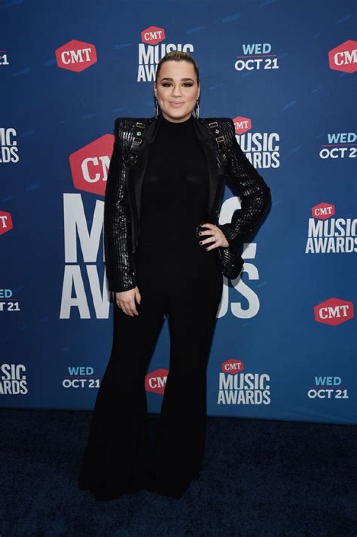 Gabby Barrett Shows Off Baby Bump In Black Jumpsuit During Powerful CMT Awards Performance