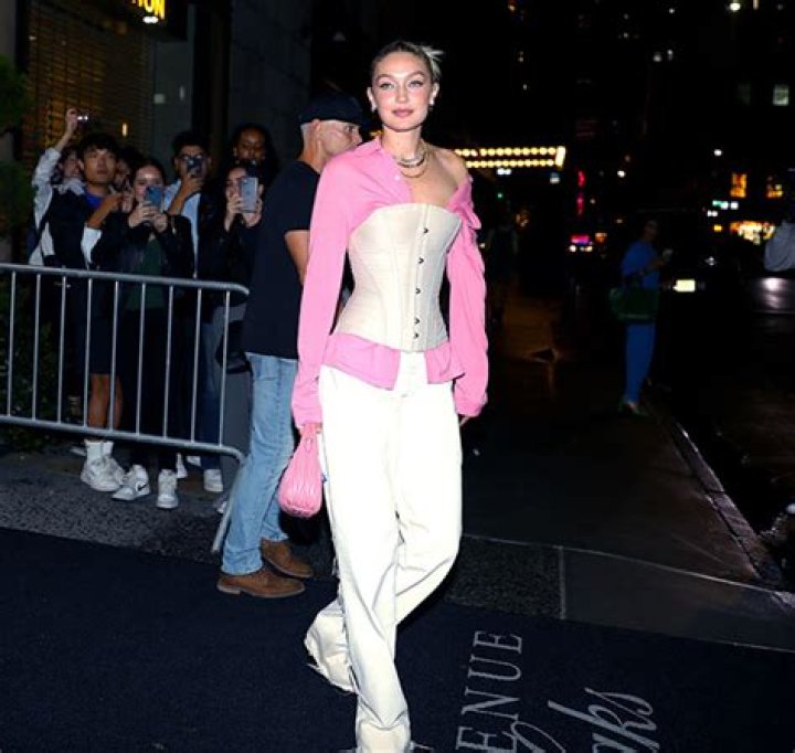 Gigi Hadid Rocks Corset & Barbie Pink Shirt At Brand Launch Party: Photos