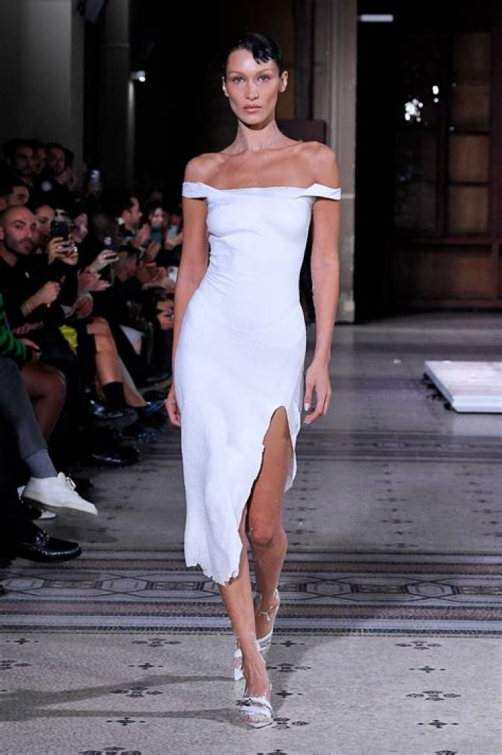 Gigi Hadid’s Plunging Sheer Silver Dress At Paris Fashion Week: Photos – Hollywood Life