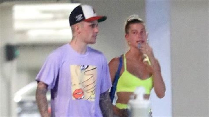 Hailey Baldwin Rocks Neon Yellow Sports Bra & Tight Bike Shorts For Hot Yoga With Justin Bieber