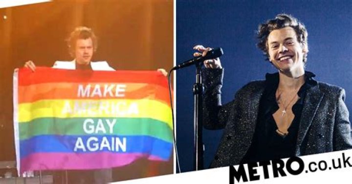 Harry Styles Waves ‘Make America Gay Again’ Flag At Concert — Watch – Hollywood Life