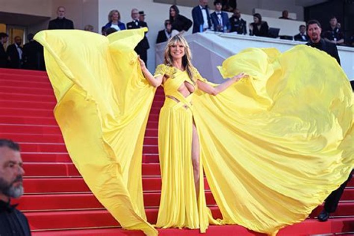 Heidi Klum’s Yellow Cutout Dress At Cannes Film Festival: Photos – Hollywood Life