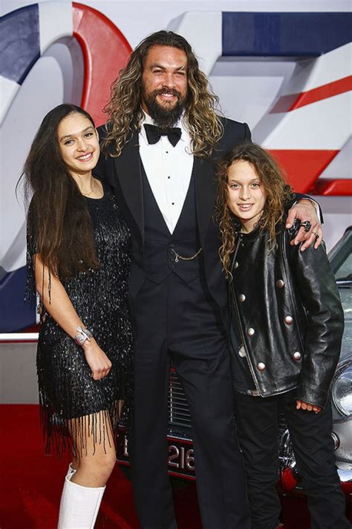 Jason Momoa’s Daughter Smiles Wide While His Son Rocks Look-A-Like Long Hair At Bond Premiere — Photos
