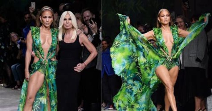 Jennifer Lopez Wears Famous Green Versace Dress During Fashion Show – Hollywood Life