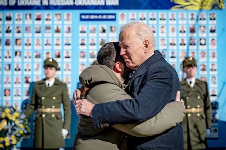 Joe Biden Hugs Ukraine’s President Zelenskyy As He Visits Kyiv 1 Year After Russia’s Invasion