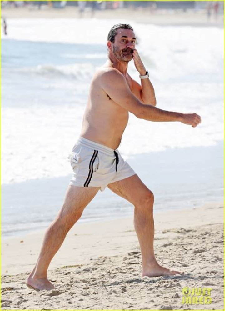 Jon Hamm Goes Shirtless While On Beach Date With Anna Osceola