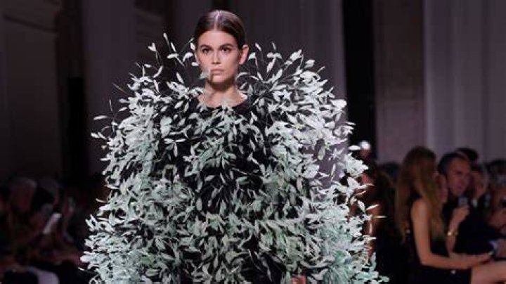 Kaia Gerber Becomes A Christmas Tree While Walking In Givenchy Fashion Show In Paris