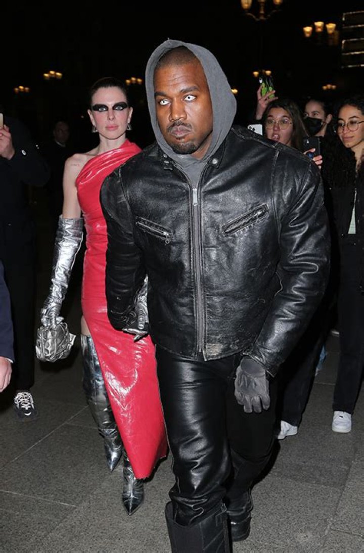 Kanye West Rocks White Contact Lenses While Out With Julia Fox At PFW – Hollywood Life