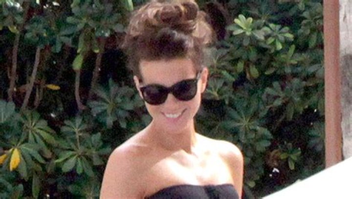 Kate Beckinsale Wears Strapless Pink Bikini & Mermaid Tail While Soaking Up The Sun