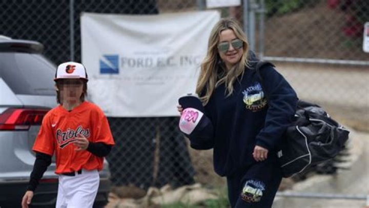 Kate Hudson Carries Large Bag For Son Bingham, 10, At His Baseball Game: Photos