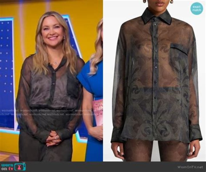 Kate Hudson Wears Sheer Black Blouse Revealing Lingerie Alongside Fiancé To Valentino Show: Photos