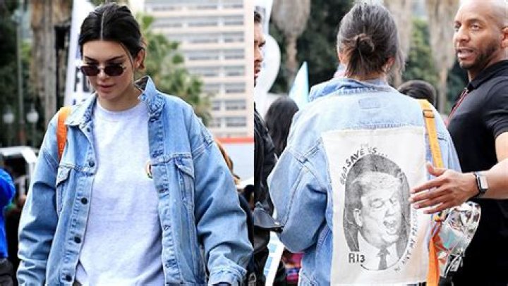 Kendall Jenner Disses Trump With ‘Not My President’ Jacket At March for Our Lives – Pic