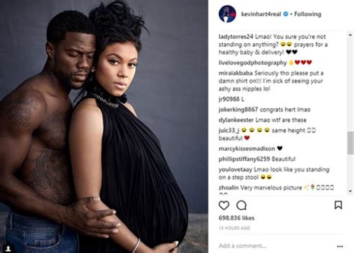 Kevin Hart: Fans Are Trolling Him Hard For Going Shirtless In Glam Maternity Photo Shoot