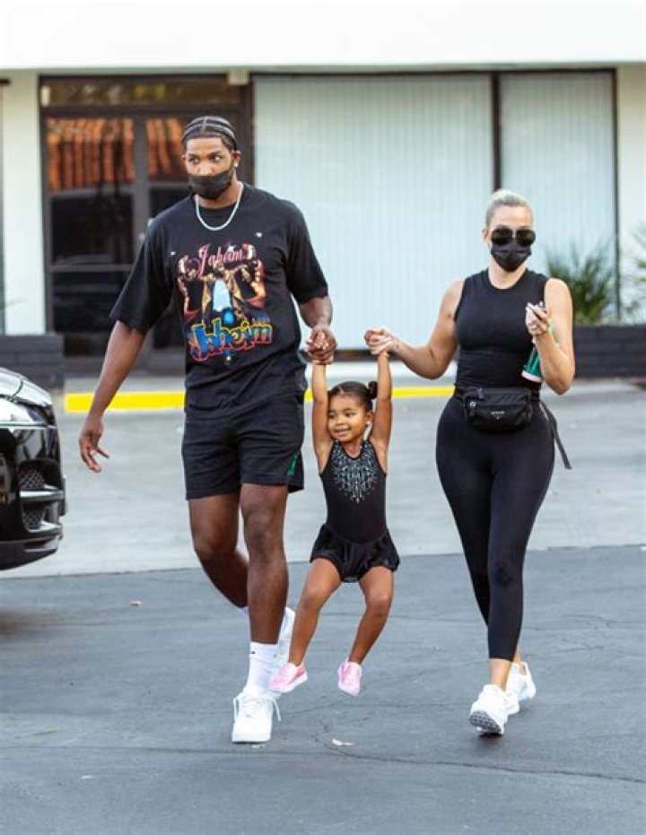 Khloé Kardashian & Tristan Thompson Match In Black While Taking Daughter True To Dance Class