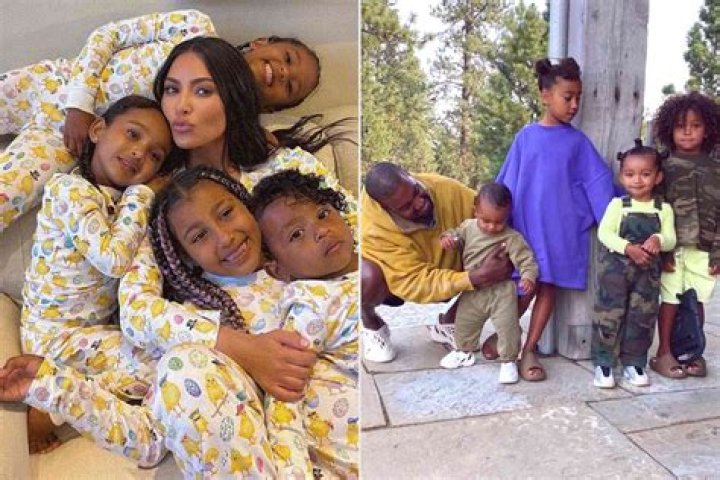 Kim Kardashian & Kanye West Cuddle With All 4 Kids During Quarantine — See New Family Pic