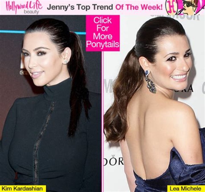 Kim Kardashian, Lea Michele & More See Who Wore Ponytails This Week