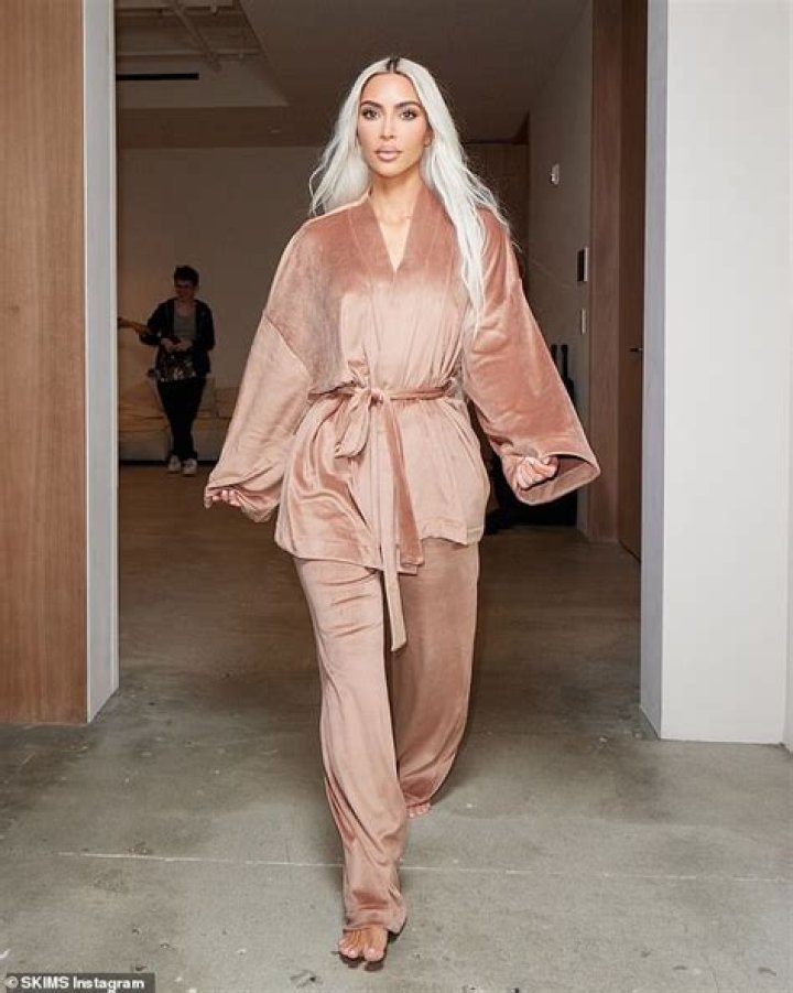 Kim Kardashian Models Sexy Cutout Nightgown From SKIMs Sleepwear Collection — Watch