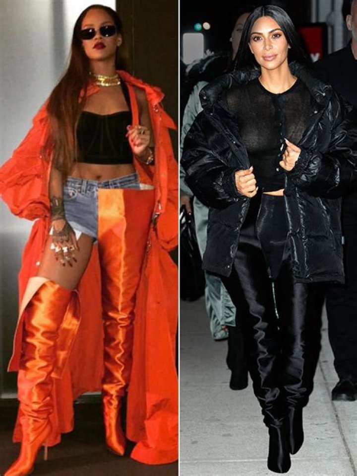 Kim Kardashian & Rihanna Are Trying To Make Vetements Waist-High Boots Happen – Hollywood Life