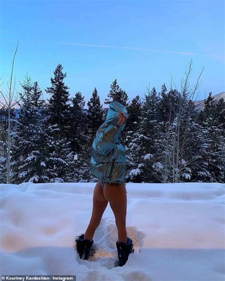 Kourtney Kardashian, 41, Slays In Silver Bikini In The Snow While In Aspen — Pics