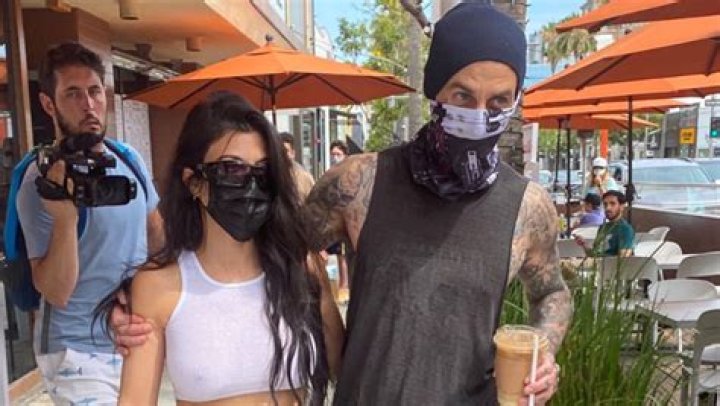 Kourtney Kardashian Rocks Sheer Tank Top On Coffee Date With Travis Barker — Pic