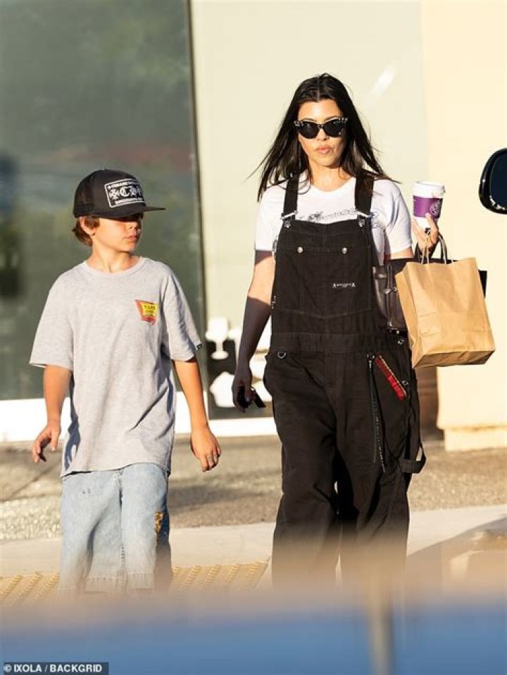Kourtney Kardashian Rocks Skintight Tank & Holds Hands With Sweet Son Reign Disick, 4, For Family Lunch