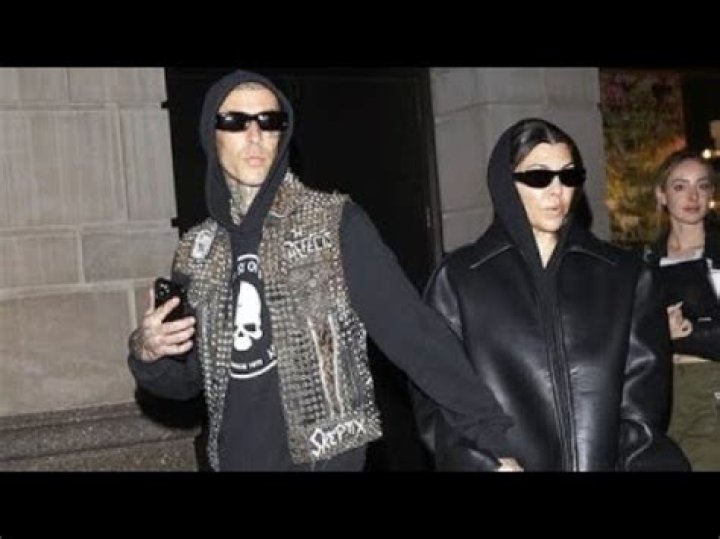 Kourtney Kardashian Slays LBD & Holds Hands With Travis Barker In NYC Ahead Of Met Gala
