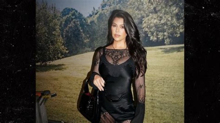 Kourtney Kardashian Stuns In Sheer Diamond Dress With Lingerie Underneath — See Pic