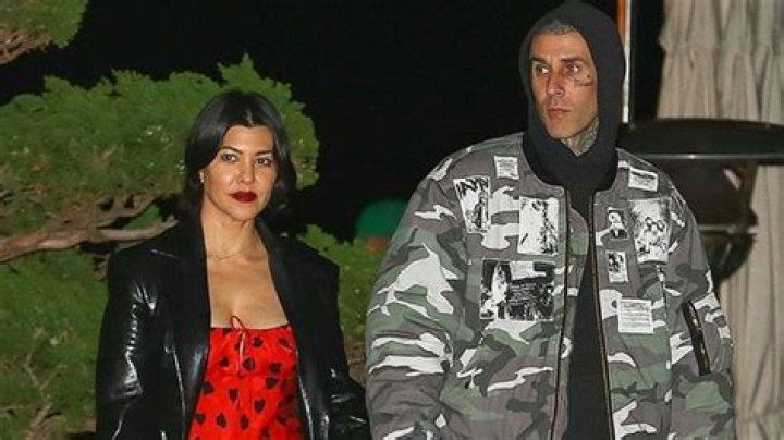 Kourtney Kardashian & Travis Barker Leave Family Dinner With Reign, 8, & Landon, 19: Photos