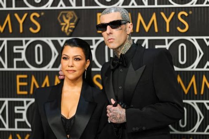 Kourtney Kardashian & Travis Barker Passionately Make Out on the Emmys Carpet: PDA Photos