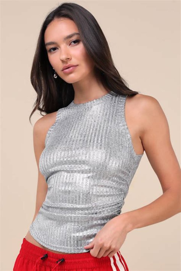 Kylie Jenner Rocks Metallic Silver Tank With Vivienne Westwood Choker – Hollywood Life