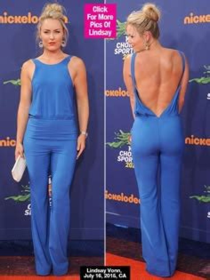 Lindsey Vonn’s Kids’ Choice Sports Awards Outfit: Rocks Daring Backless Jumpsuit