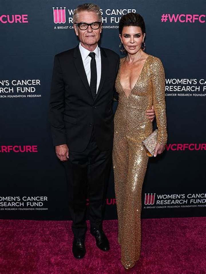Lisa Rinna In Gold Jumpsuit With Harry Hamlin: Photos – Hollywood Life