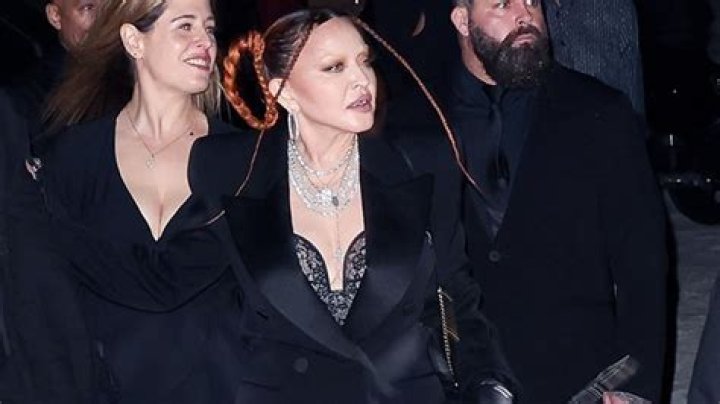 Madonna, 64, Rocks Black Lingerie Underneath Blazer Dress For Art Basel Appearance: Photo
