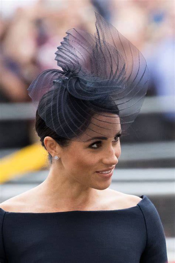 Meghan Markle’s Black Hat At Air Force Ceremony — Black Dior Dress – Hollywood Life
