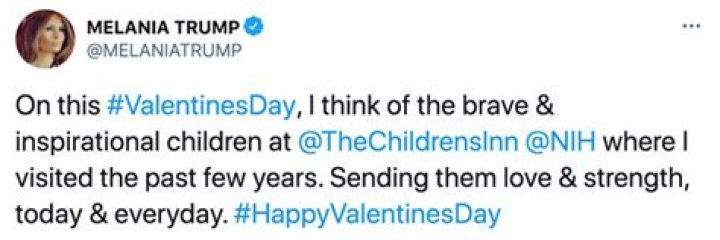 Melania Trump Ignores Donald Trump In Her Valentine’s Day Tweets & Focuses On ‘Inspirational Children’