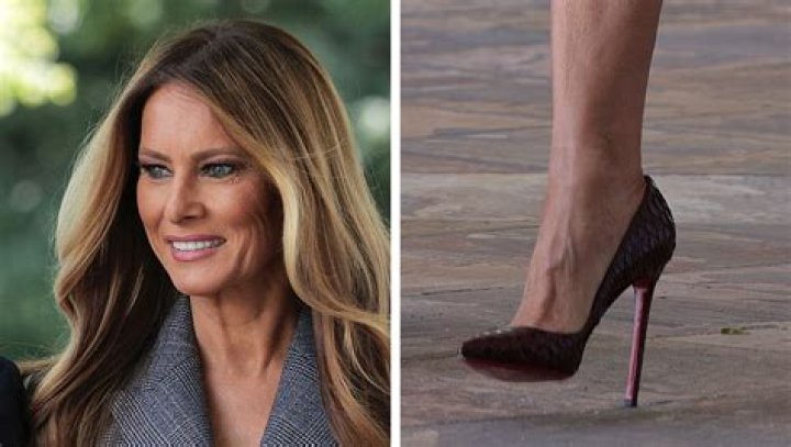 Melania Trump Rocks $800 Louboutin Pumps Made Out Of Paper As She Jets Off To NATO Summit: Pics