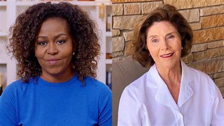 Michelle Obama Shows Off Natural Curls On ‘One World’ Event In Joint First Lady Moment With Laura Bush