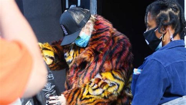 Miley Cyrus’ Faux Fur Tiger Print Coat For Secret Project With Dua Lipa – Hollywood Life